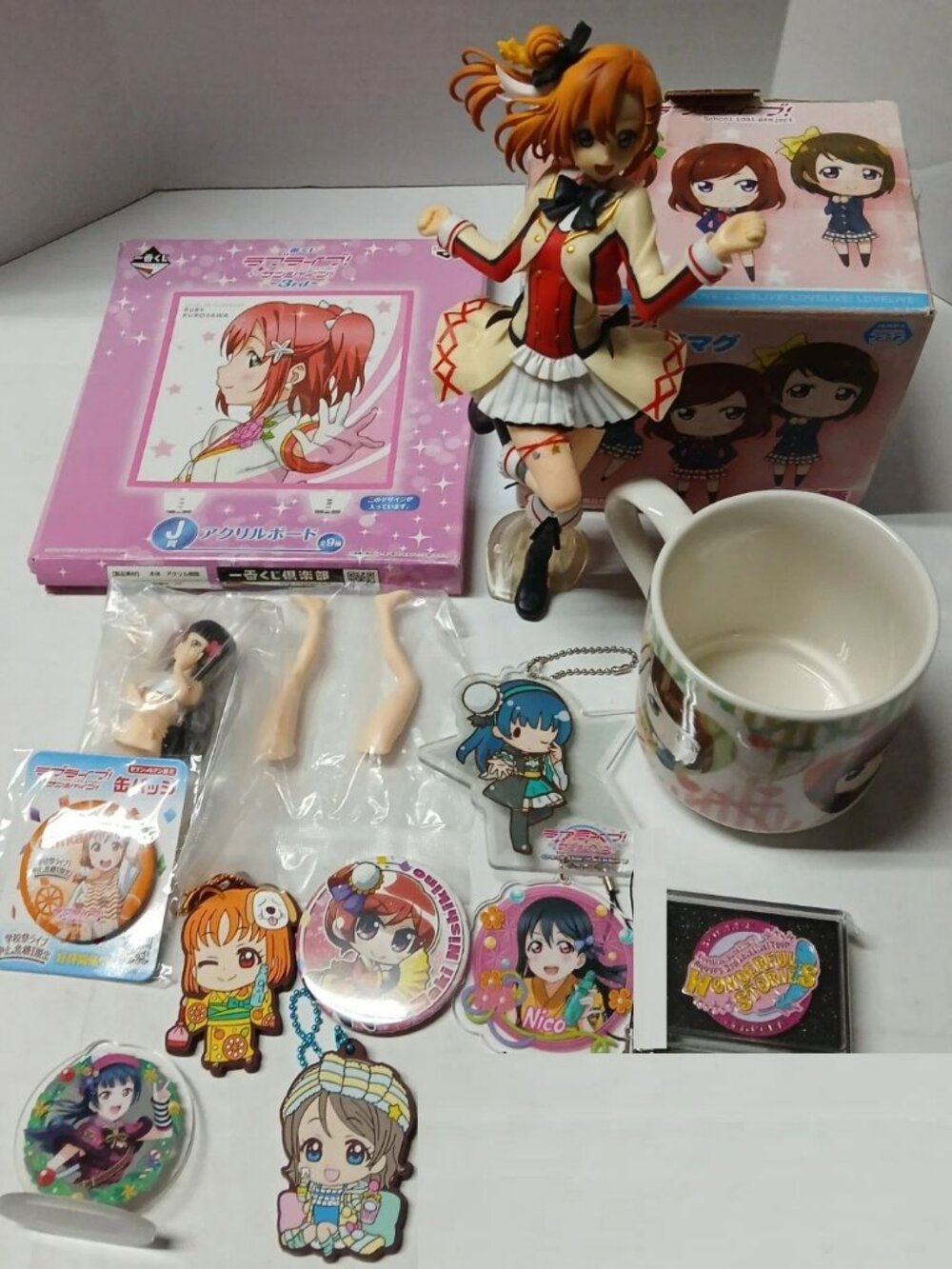 Love Live! Japan Anime Girl Goods Lot Coffee Mug Figure Keychain Pin Strap MORE!